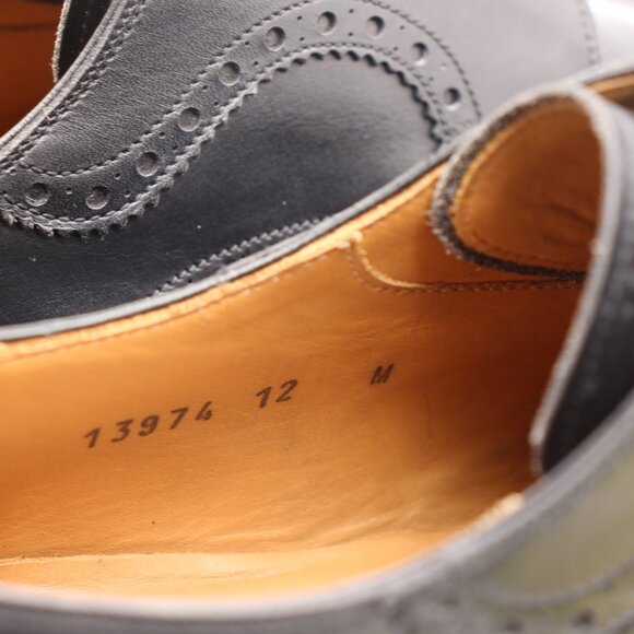 Magnanni Sergio Men\'s US Size 12 M Wingtip Oxford Dress Black Leather 13974 main image 10